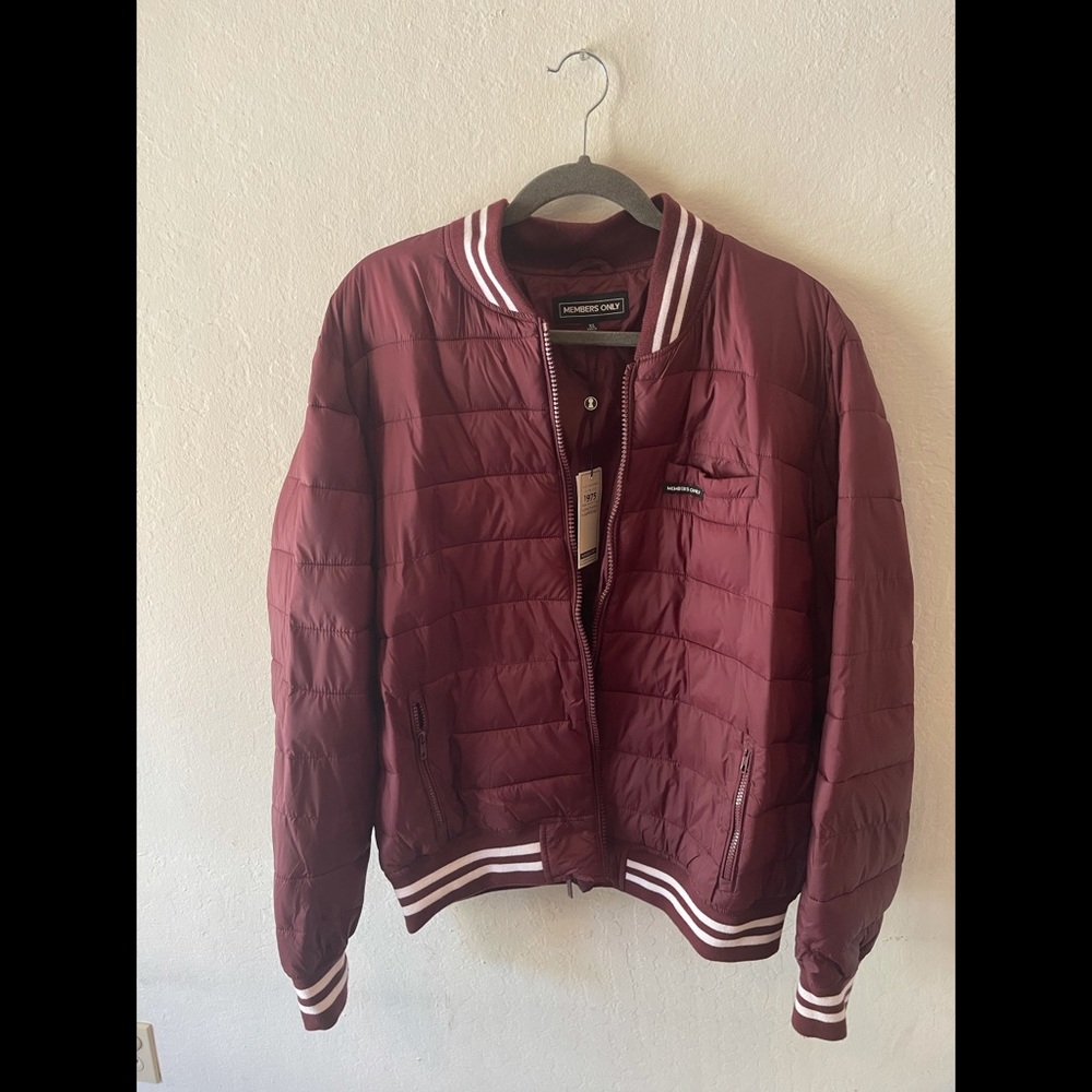 Men’s Burgandy Members Only Jacket